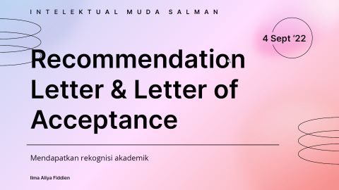 Recommendation Letter & LoA