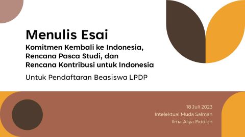 Esai LPDP: Komitmen, Rencana, Kontribusi