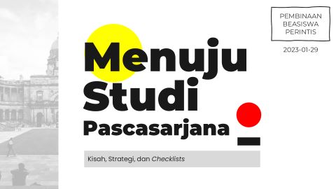 Menuju Studi Pascasarjana