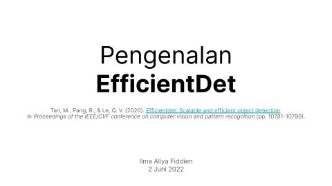 Pengenalan EfficientDet